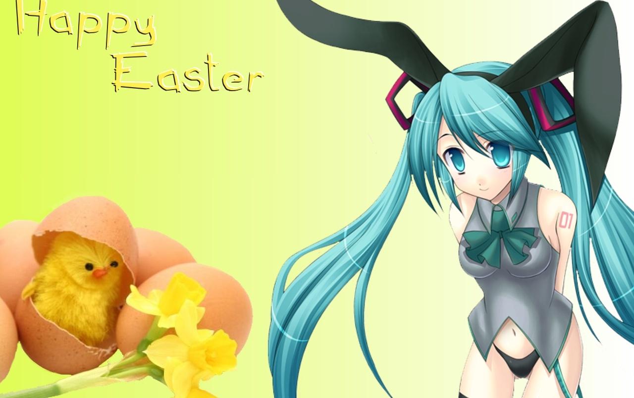 Hatsune Miku Easter wallpaper. Hatsune Miku Easter
