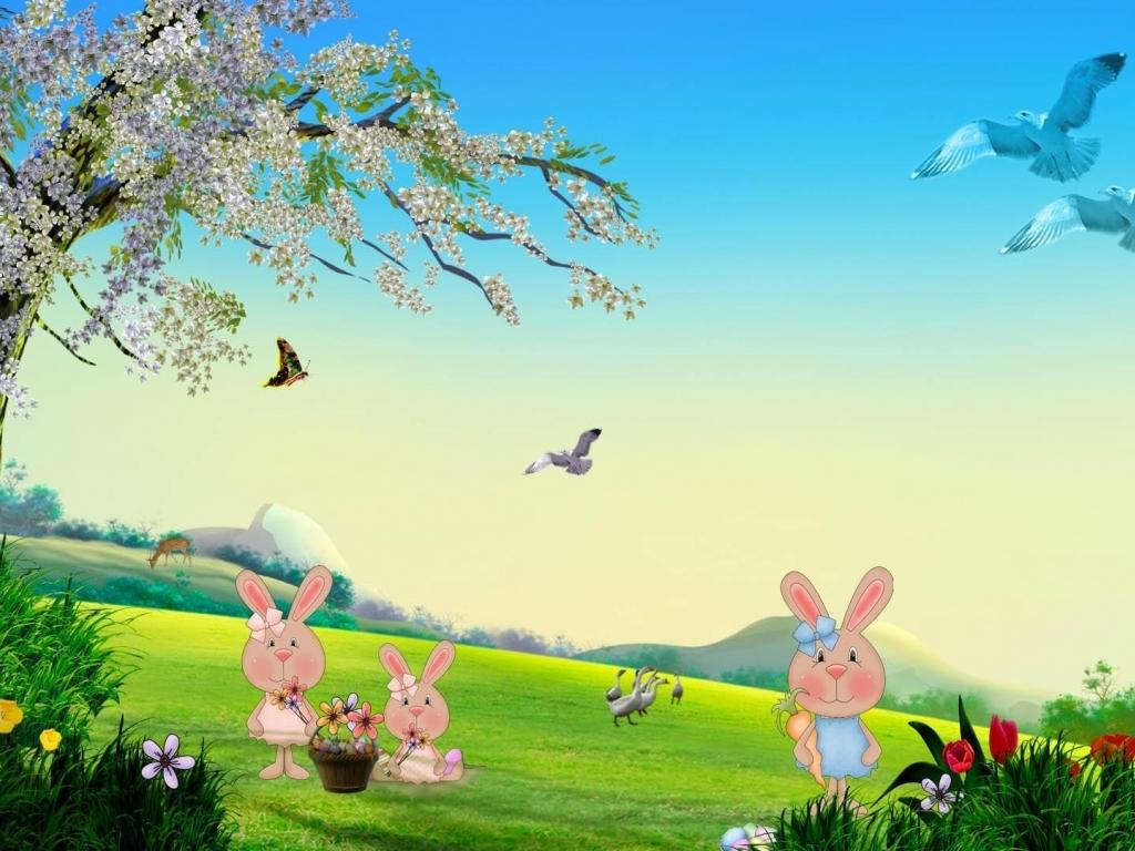 Free download Download Easter Bunny Spring wallpaper in Cartoon Anime wallpaper [1024x768] for your Desktop, Mobile & Tablet. Explore Easter Spring Wallpaper. Image of Easter Wallpaper, Easter Widescreen Wallpaper