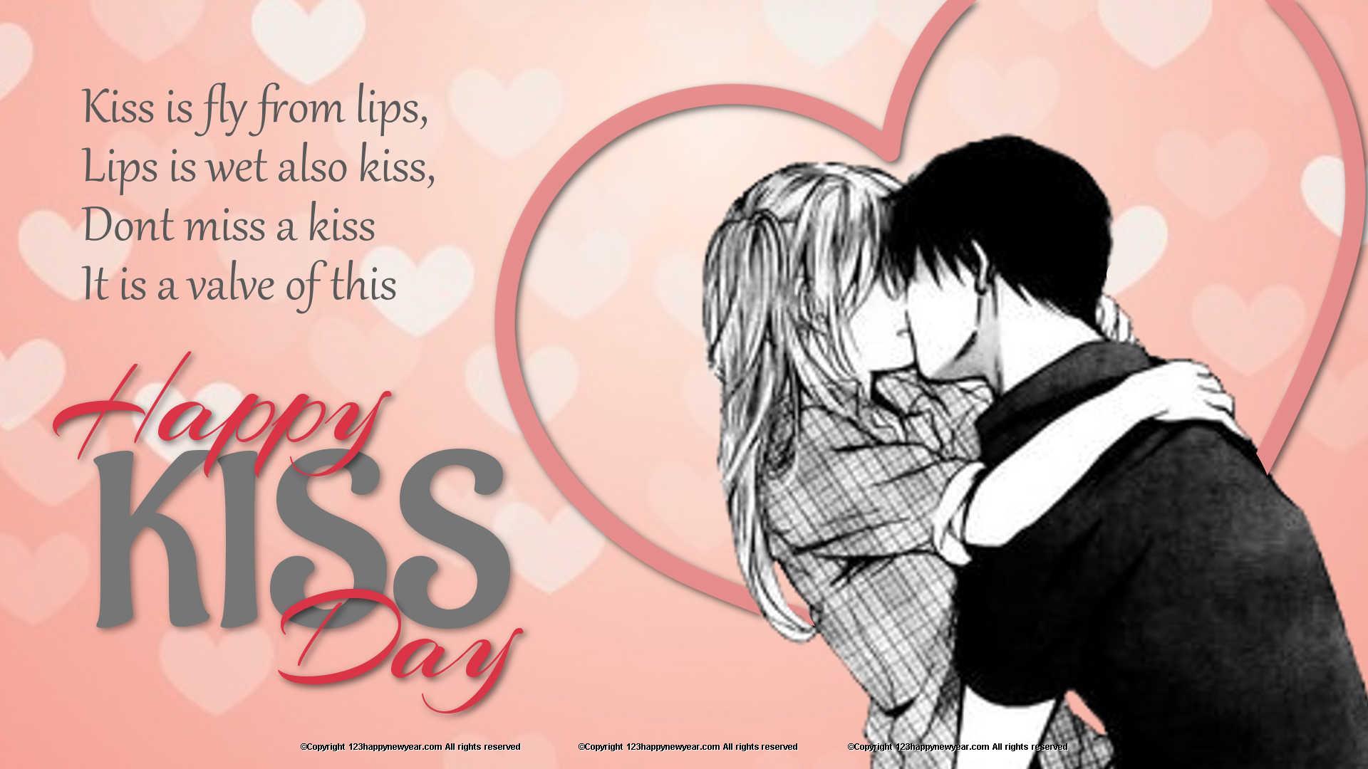 Happy kiss day wallpaper free download
