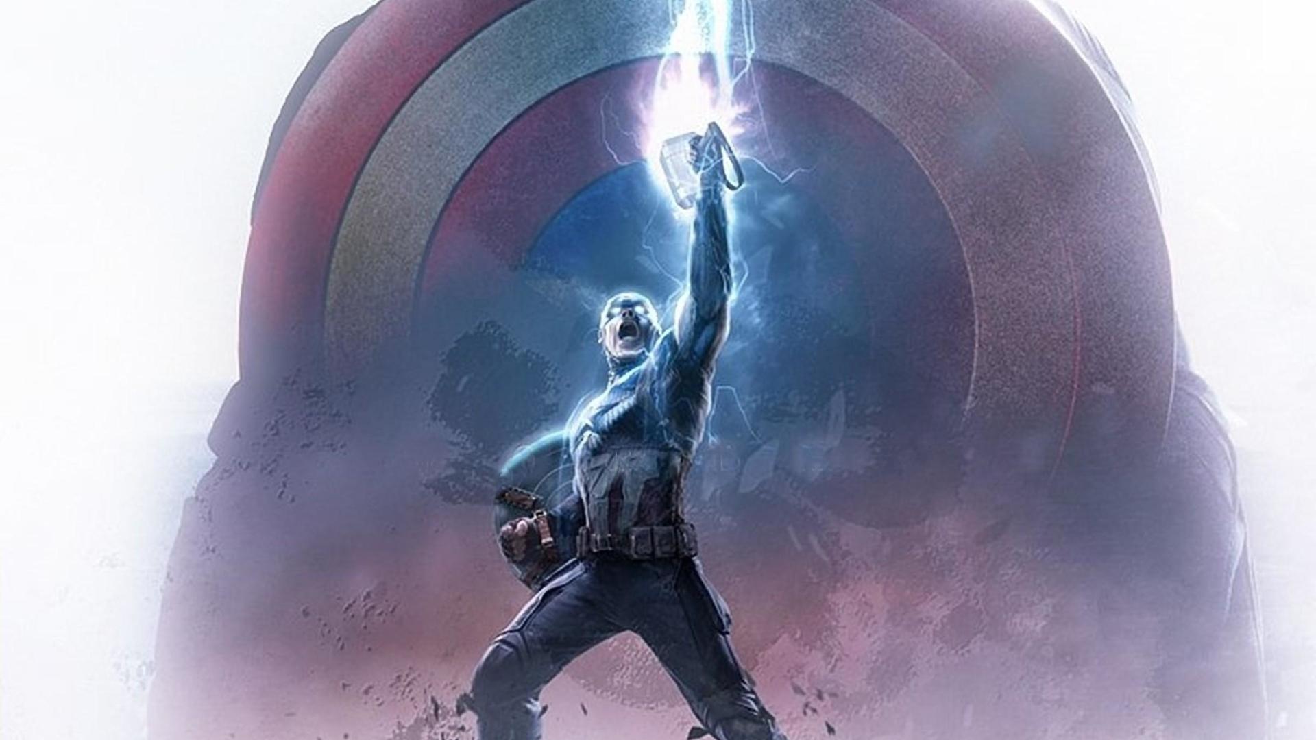 Captain America Thor Hammer 1080P Laptop Full HD Wallpaper, HD Artist 4K Wallpaper, Image, Photo and Background