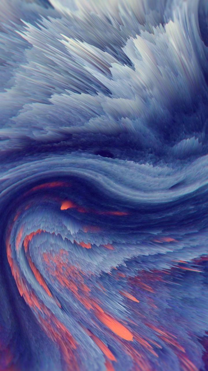 Color blast, explosion, waves, abstract, colorful, 720x1280