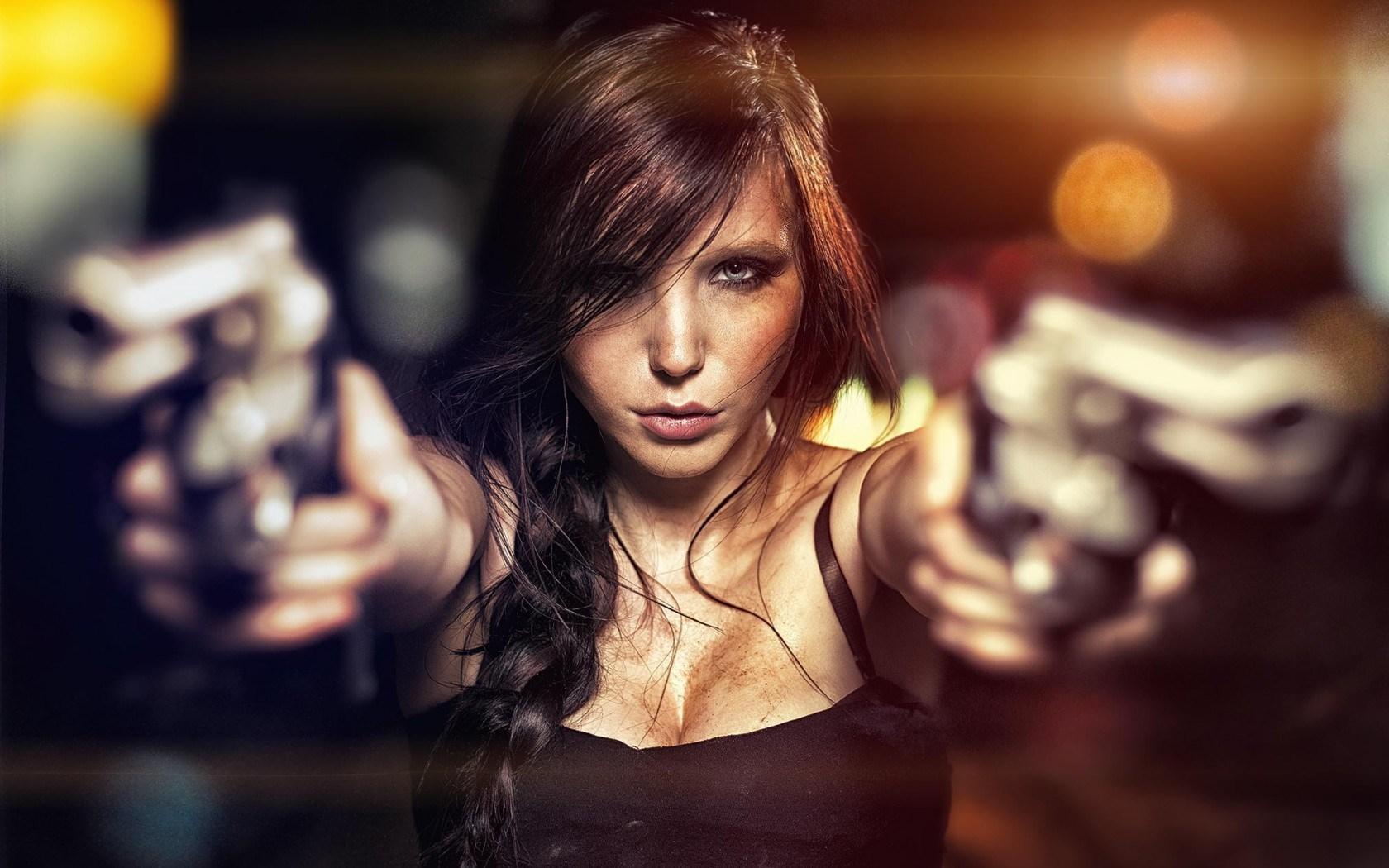 Girls With Guns Hd, HD Wallpaper & background Download
