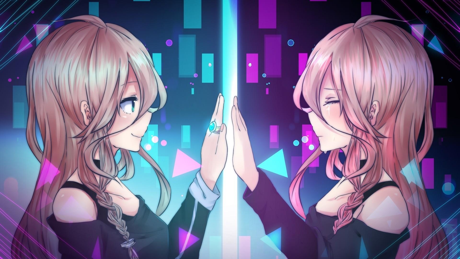 Download 1920x1080 Vocaloid, Ia, Reflection, Tears, Crying, Smile
