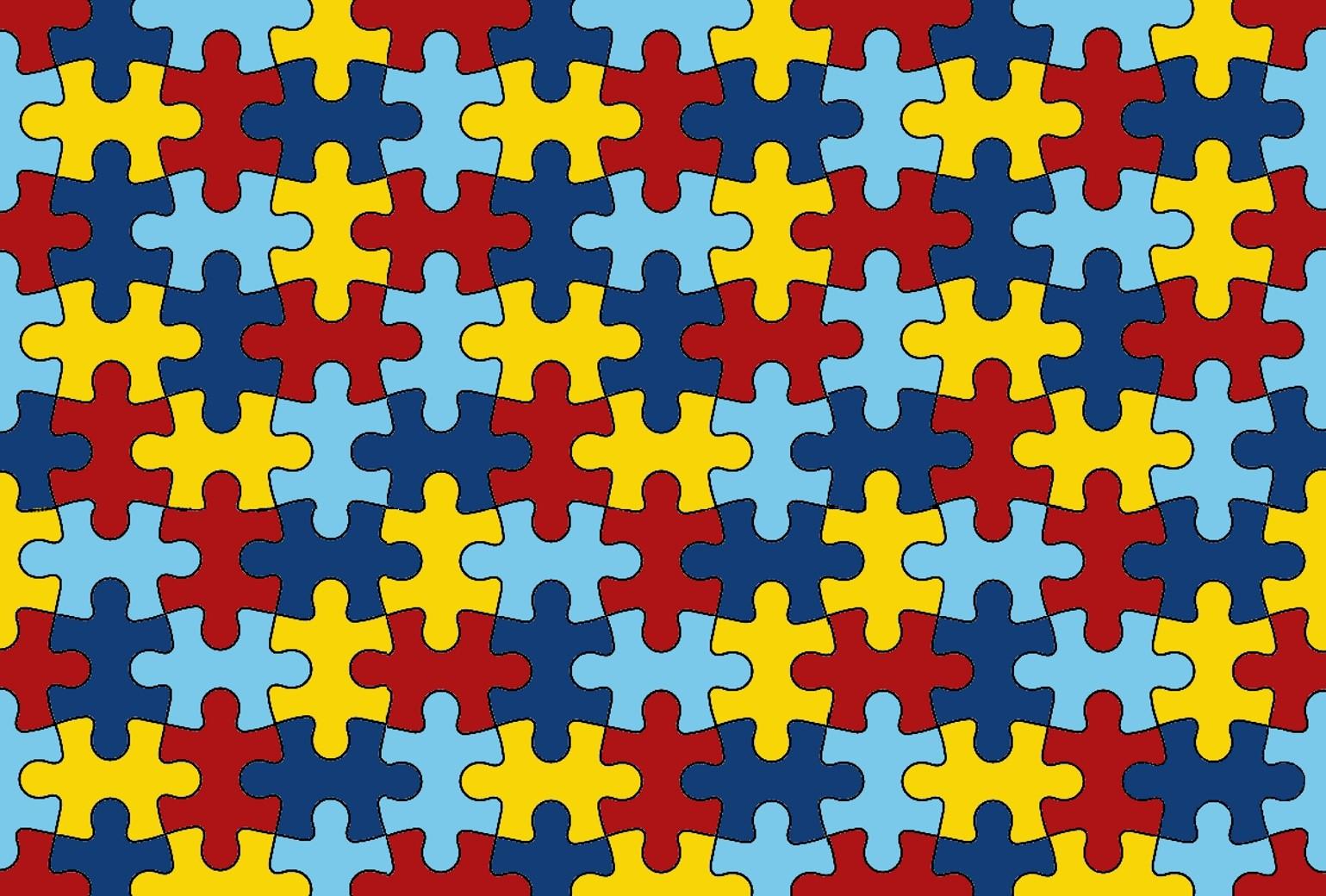 autism puzzle background