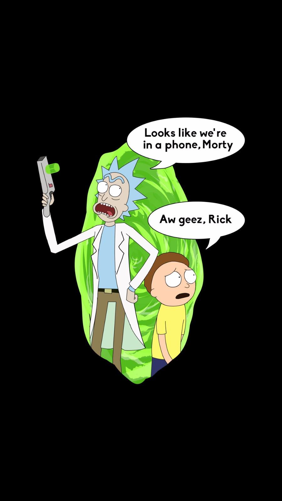 Rick and Morty AMOLED Mobile Wallpaper