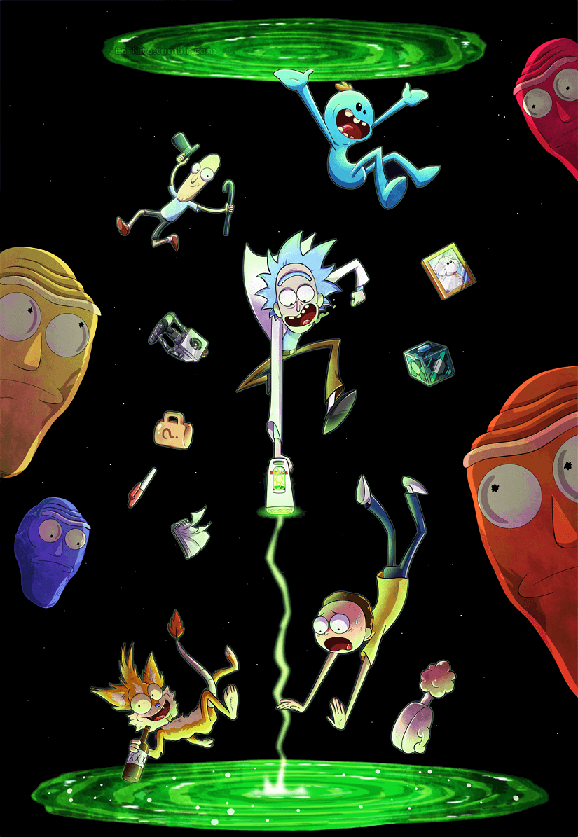 Rick and Morty fan art Request [825x1195]
