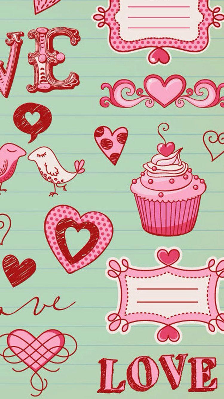 Romantic vintage seamless pattern. Tap image for more iPhone cute