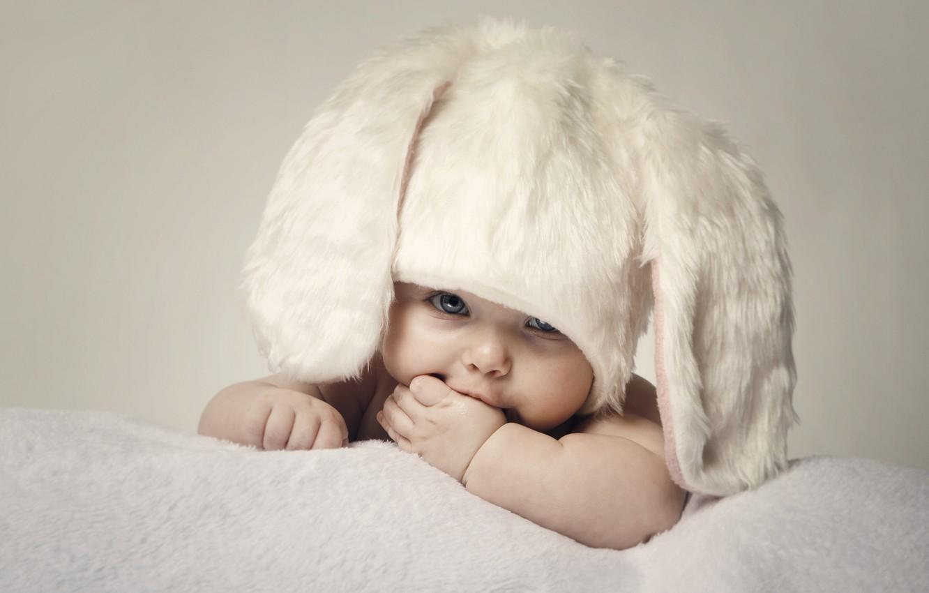 Wallpaper children, baby, Easter, cute, hat, hats, Easter