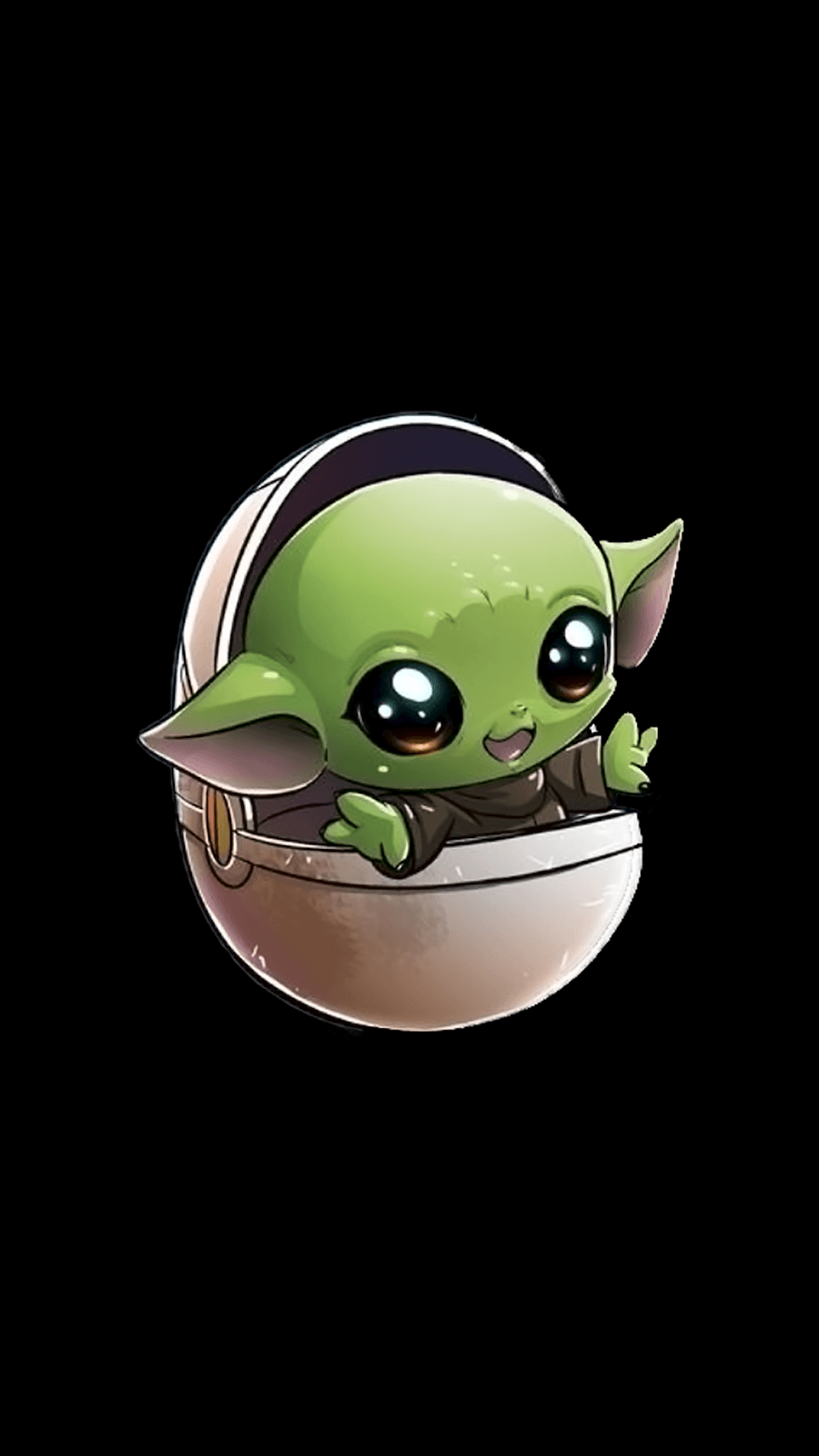 The child Baby Yoda phone wallpapers collection