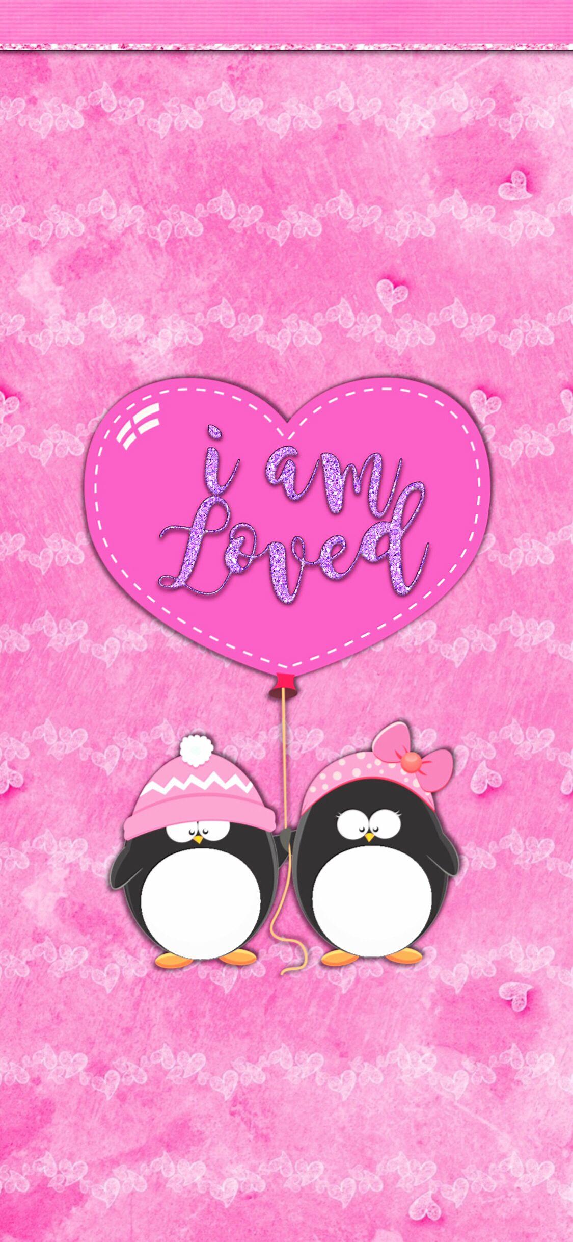 iPhone X version. Penguin love, Love wallpaper, Winter wallpaper