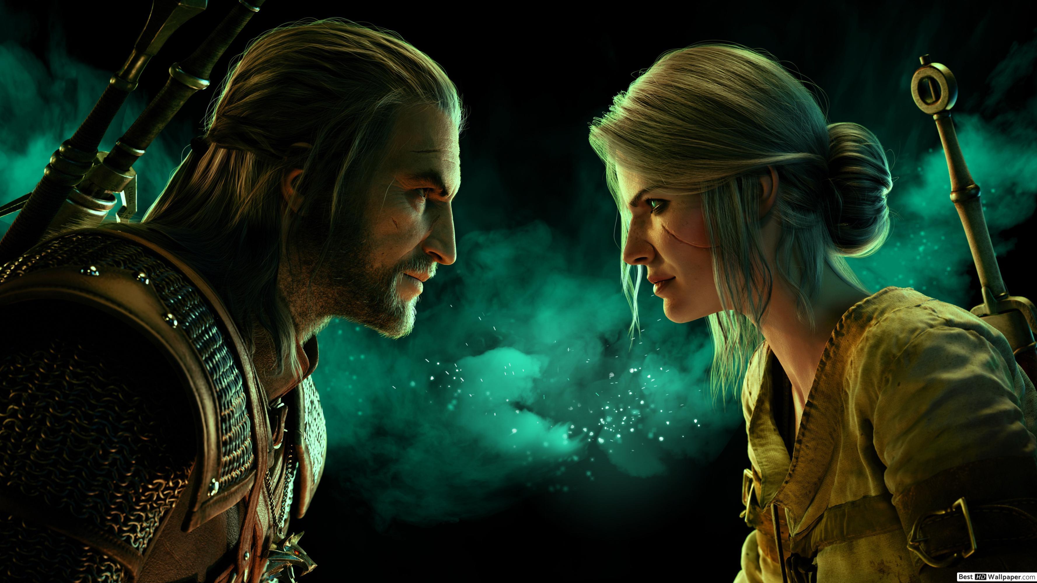 The Witcher 3 Hunt (Ciri and Geralt of Rivia) HD wallpaper