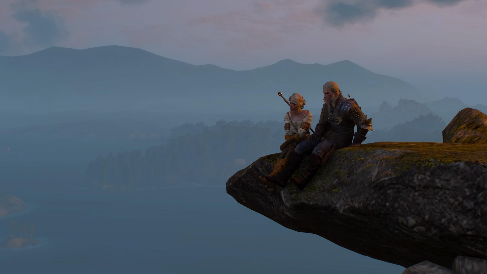 A Simple Geralt Ciri Screenshot That Might Make A Good Wallpaper