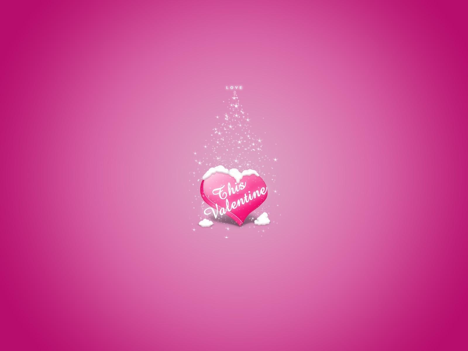 Download wallpaper 1600x1200 valentines day, heart, pink