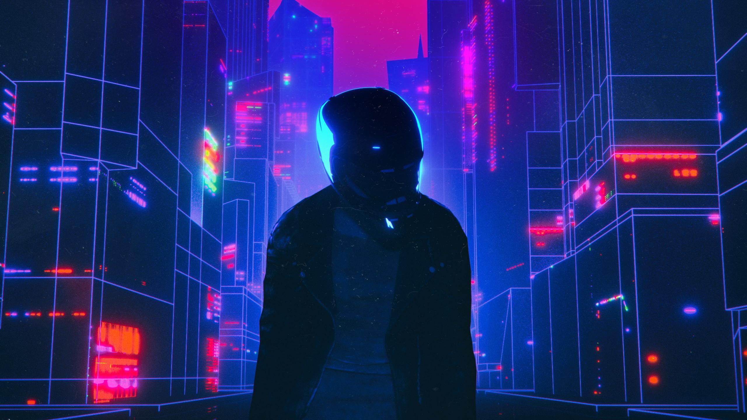 Biker Retrowave, HD Artist, 4k Wallpaper, Image, Background, Photo and Picture