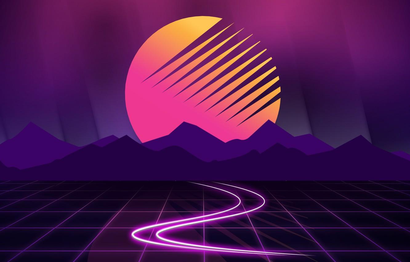 Wallpaper The sun, Mountains, Music, Star, Background, Art, 80s, 80's, Synth, Retrowave, Synthwave, New Retro Wave, Futuresynth, Sintav, Retrouve, Outrun image for desktop, section рендеринг