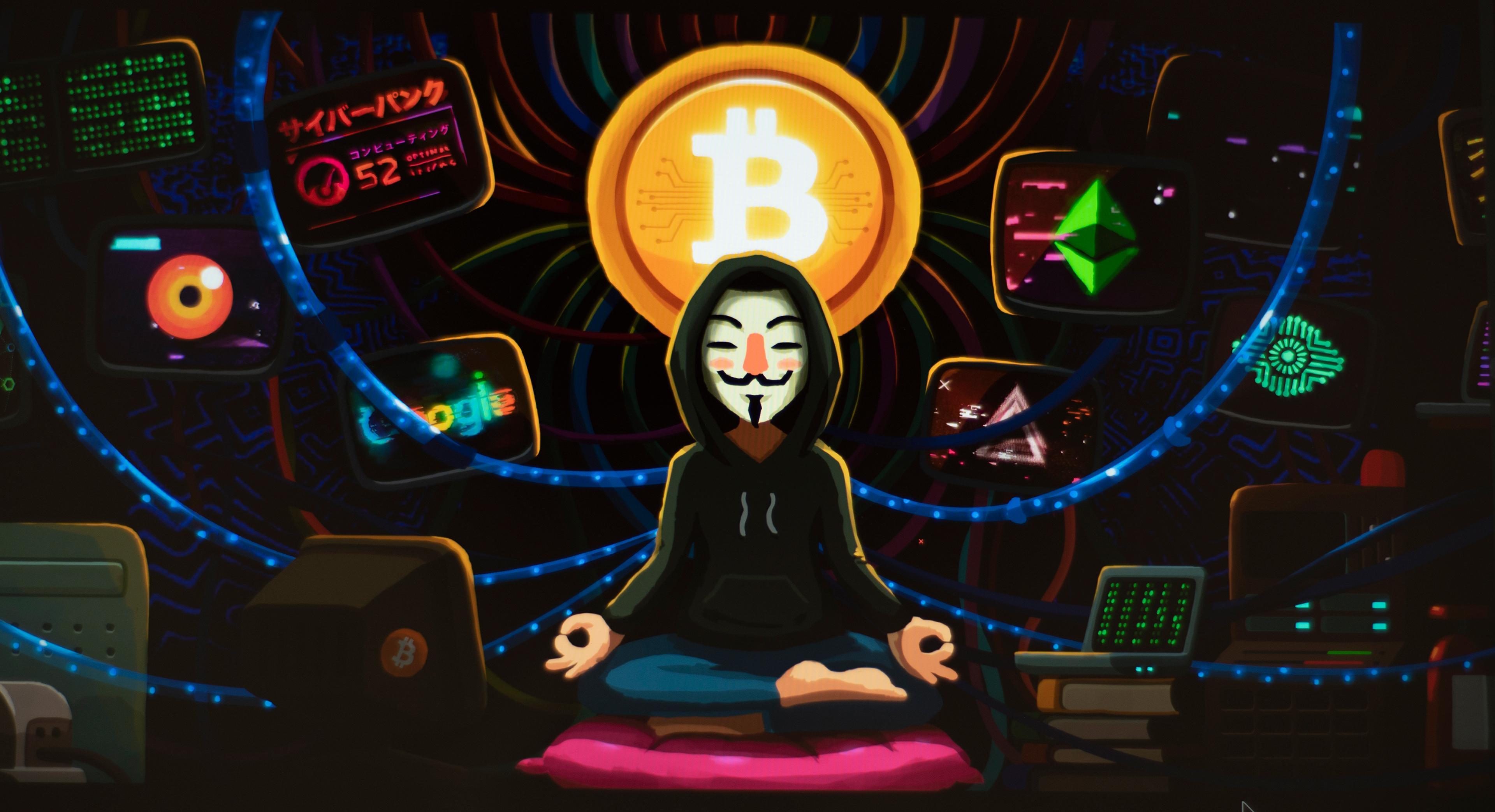 Anonymous Bitcoin Wallpaper, HD Artist 4K Wallpaper, Image