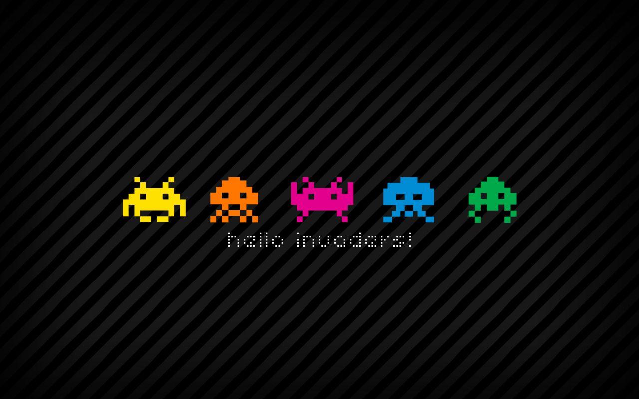 Retro Game Wallpaper Desktop. Space invaders, Gaming wallpaper
