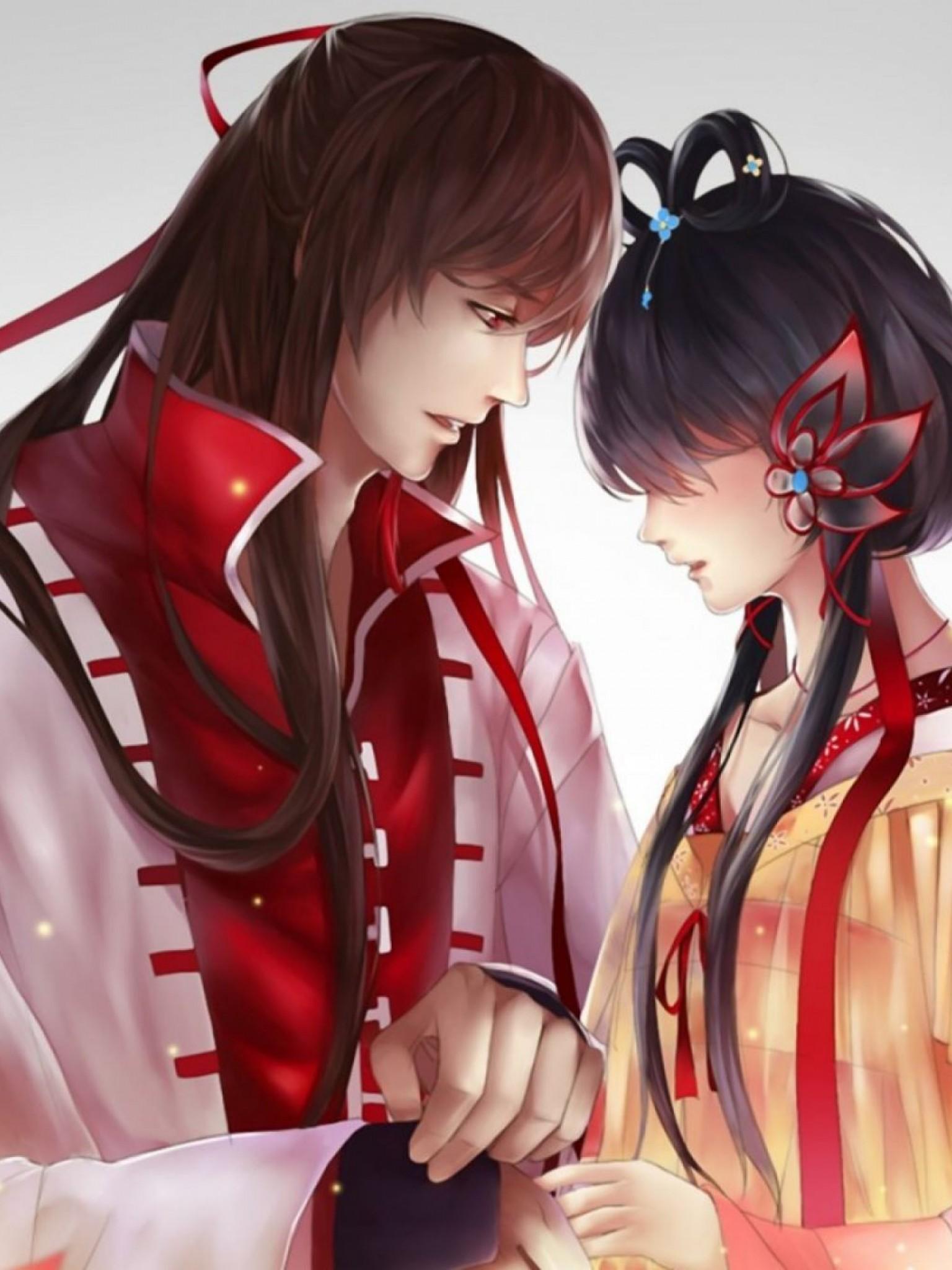 Cute Anime Couple Beautiful HD Wallpaper for Desktop and Mobiles