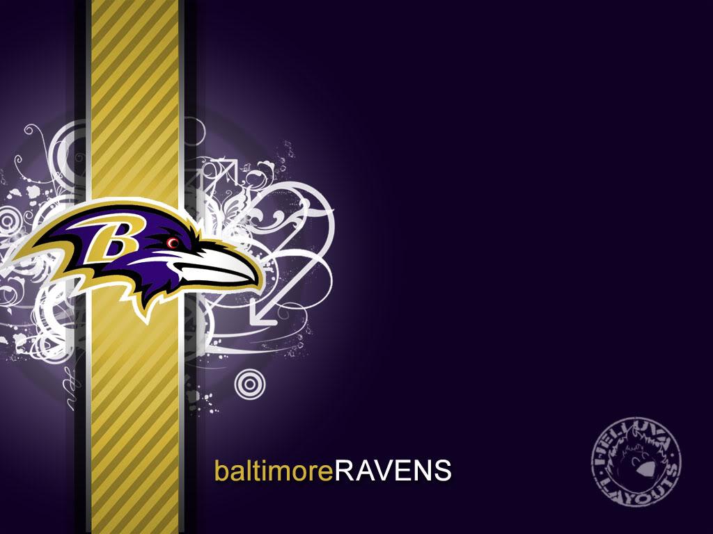 Download Baltimore Ravens Logo Purple Cityscape Wallpaper