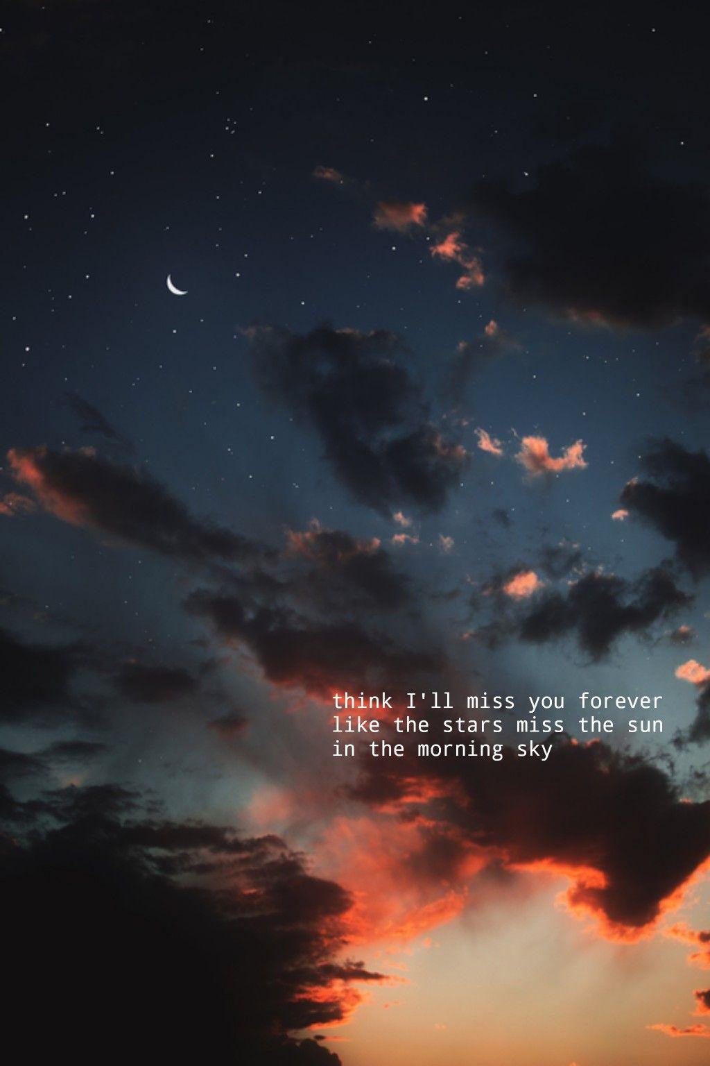 Lana del rey Summertime sadness quote night sky sunrise