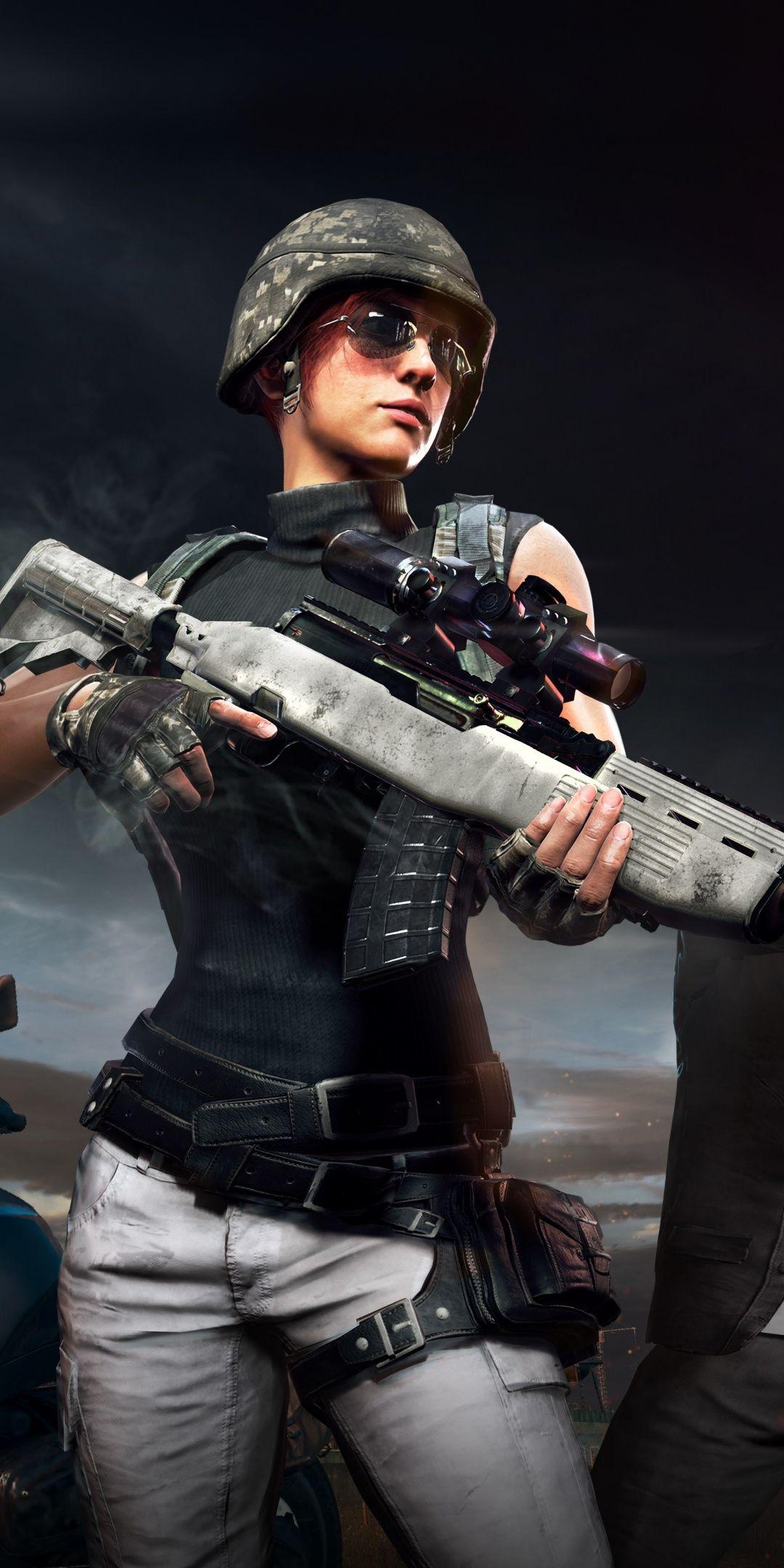 PlayerUnknown's Battlegrounds, video game, sniper girl, 1080x2160 wallpaper. Sniper girl, Mobile wallpaper, Android wallpaper