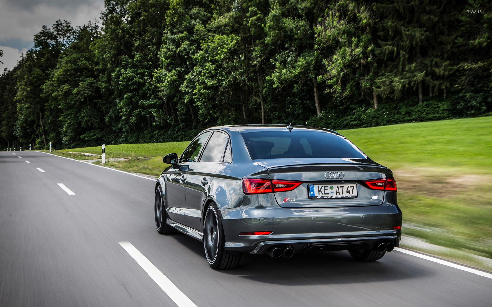 ABT Audi S3 on forest road wallpaper wallpaper