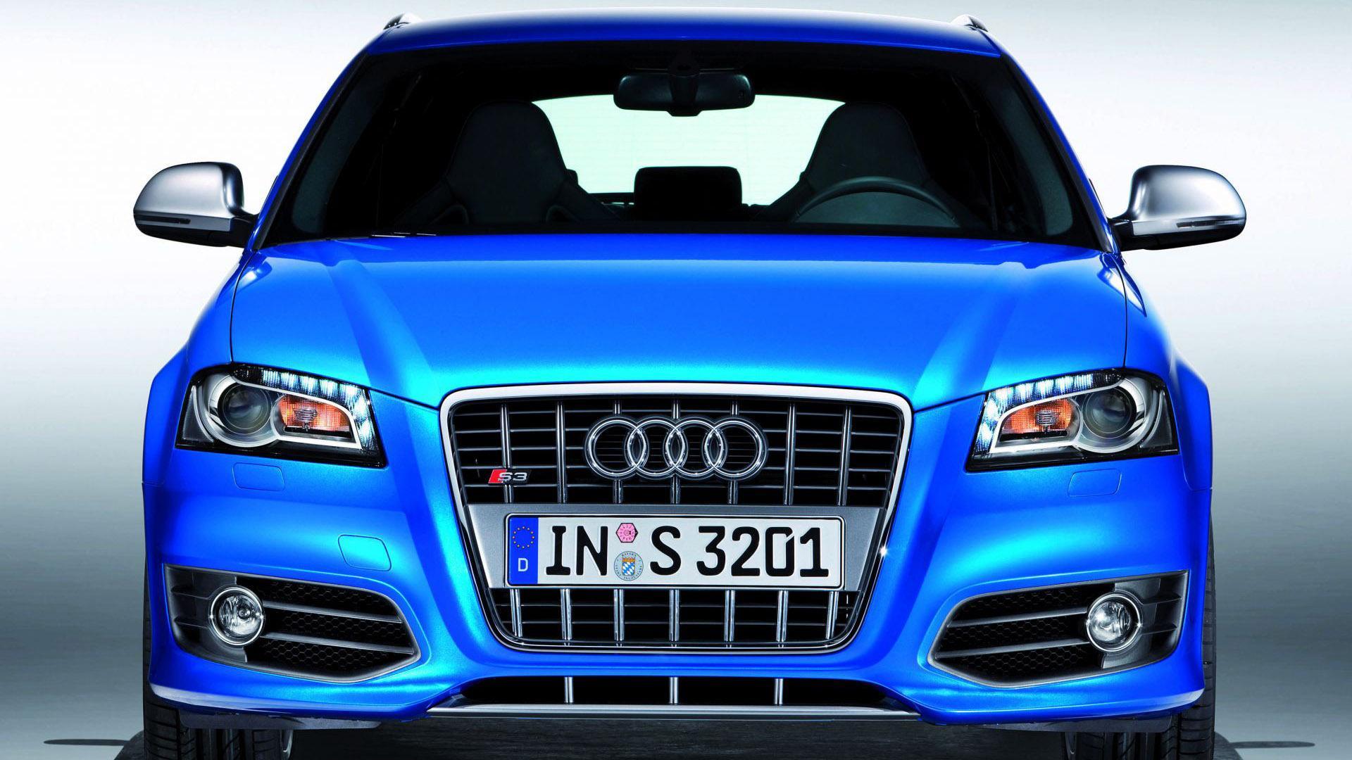 Blue Audi S3 front view HD desktop wallpaper, Widescreen