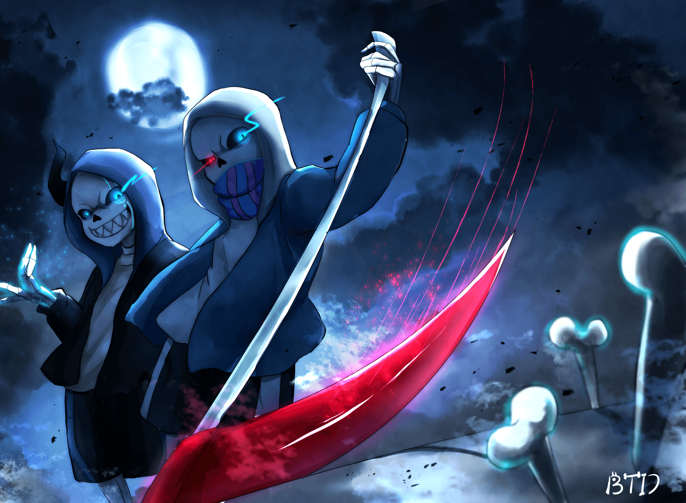 Download Epic fan art of the popular video game character Sans Wallpaper