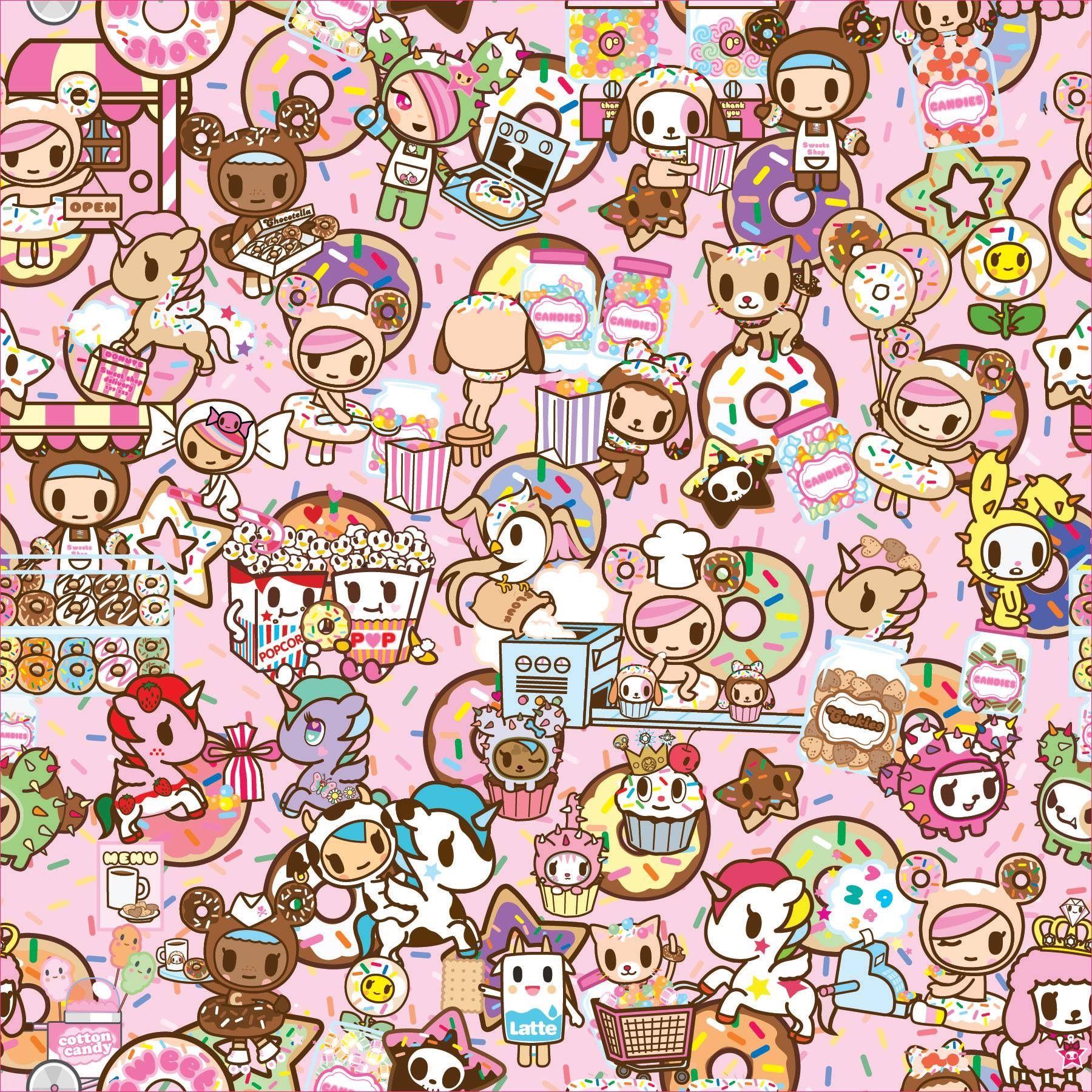 Donutella's Sweet Shop. Kawaii wallpaper, Kawaii doodles, Tokidoki