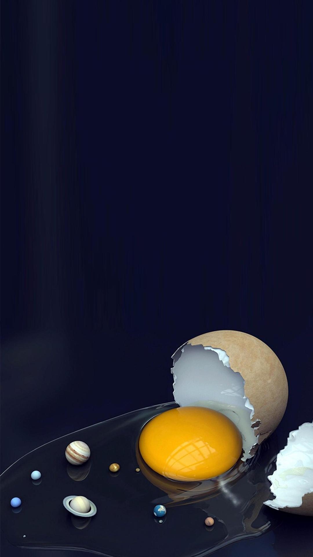 Solar System Broken Egg iPhone 8 Wallpaper Free Download