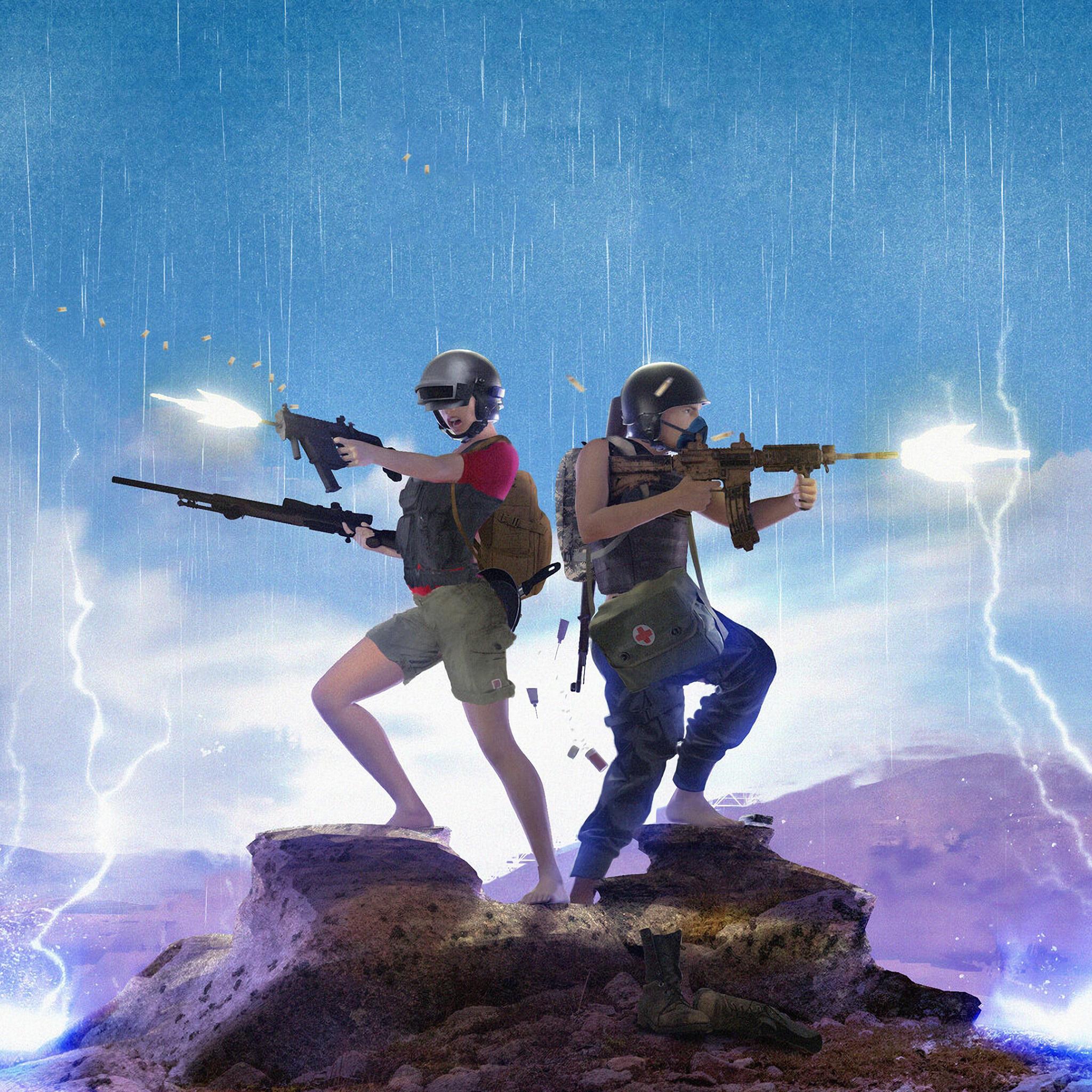 Pubg Girl Art iPad Air Wallpaper, HD Artist 4K