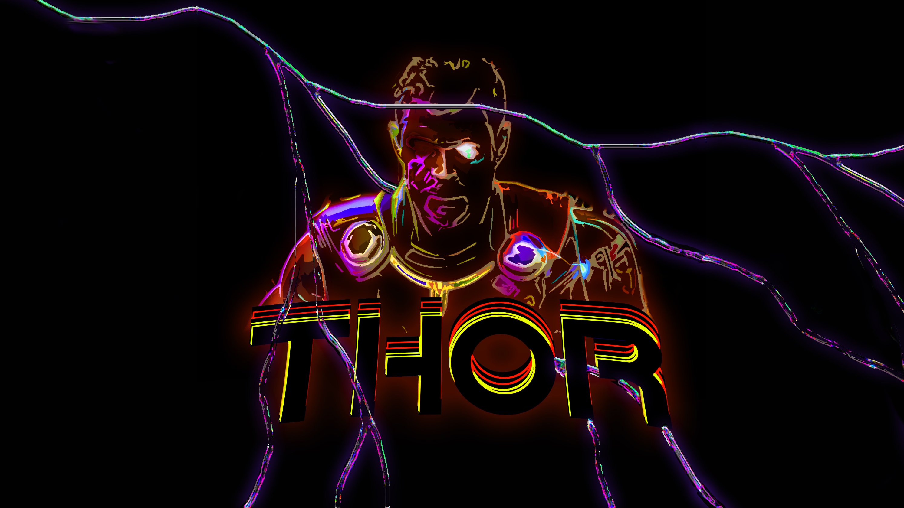 Project, Thor Ragnarok Neon Art