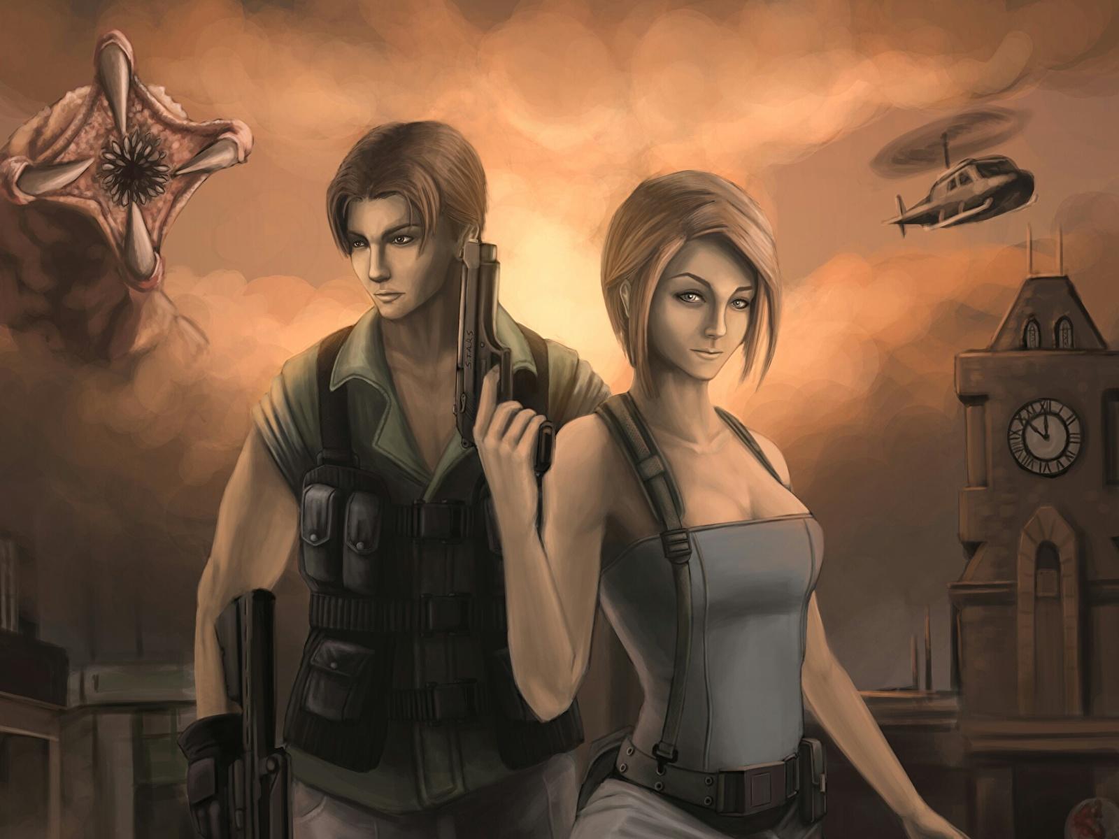 Image Resident Evil 3 jill valentine Carlos Oliveira 1600x1200