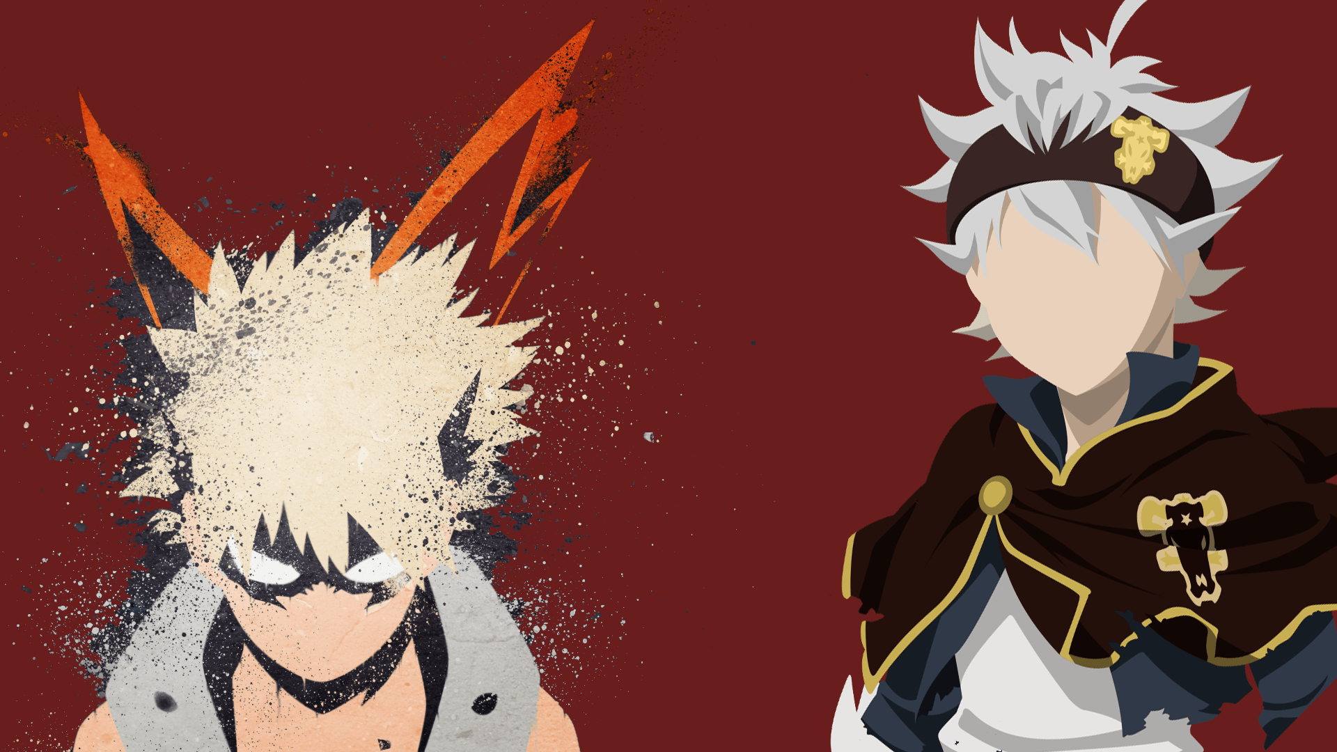 Katsuki Bakugou, My Hero Academia, Asta, Black Clover Hero