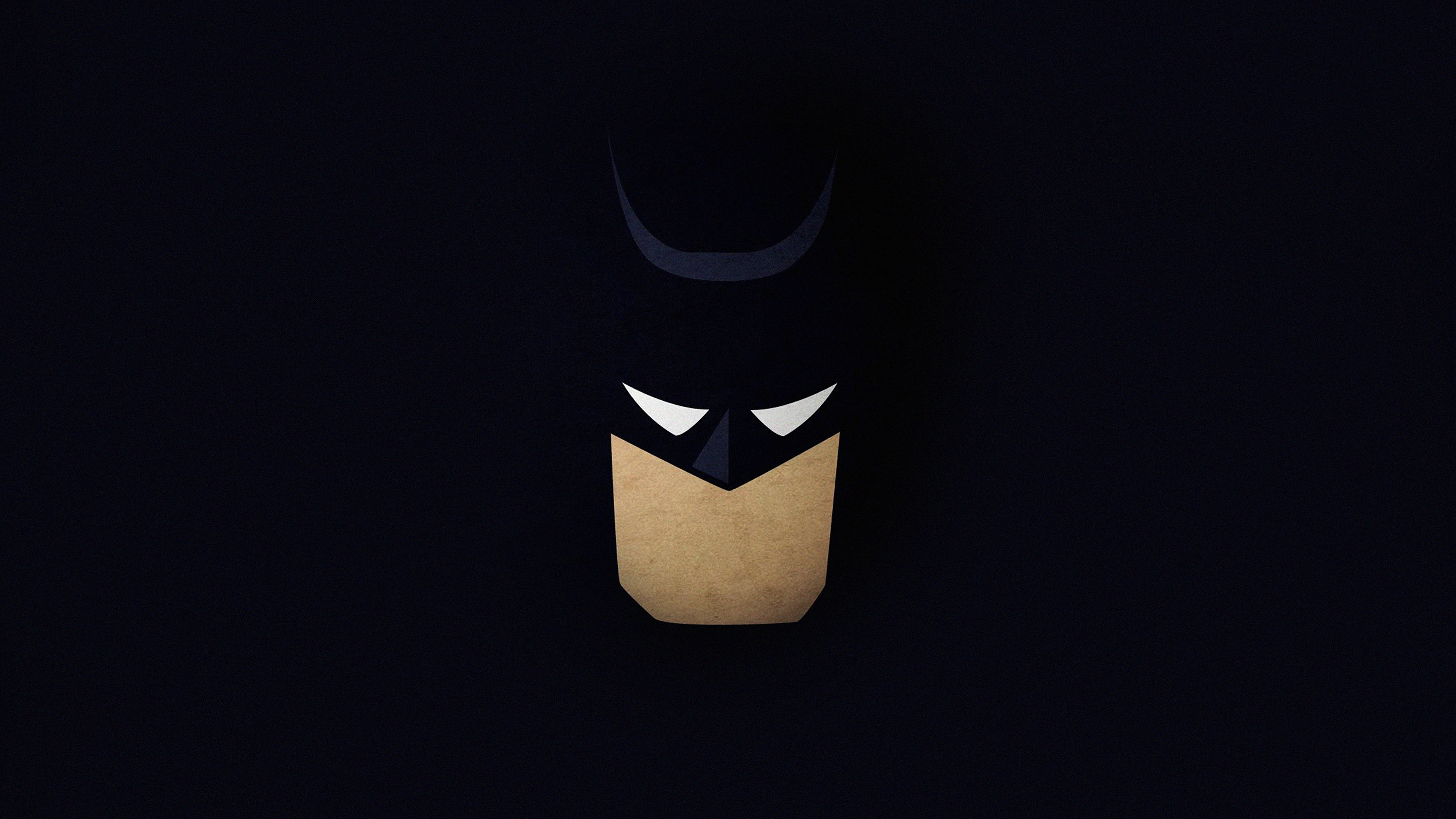Wallpaper Batman Face Dark Minimal