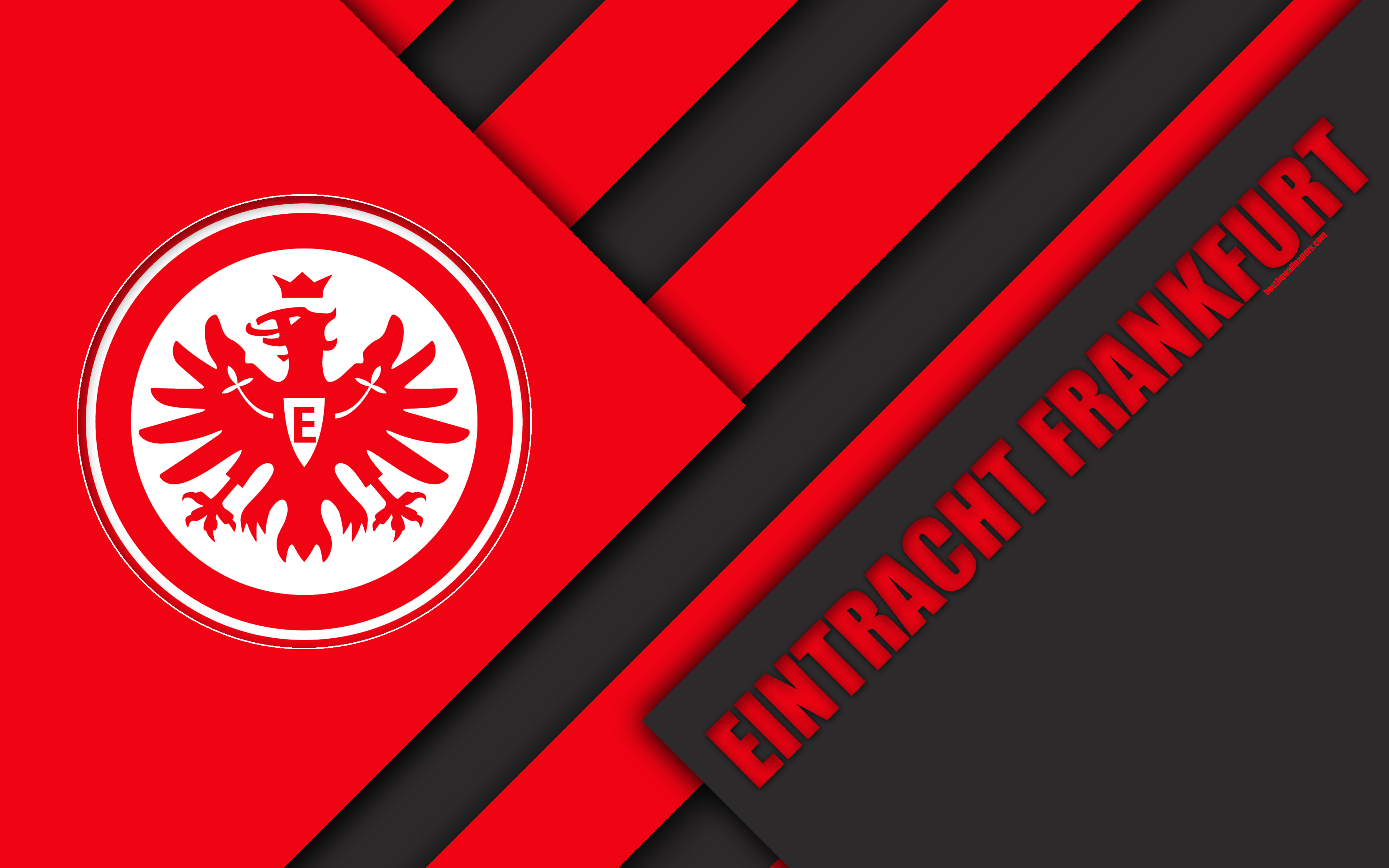 Download wallpaper Eintracht Frankfurt FC, 4k, material design