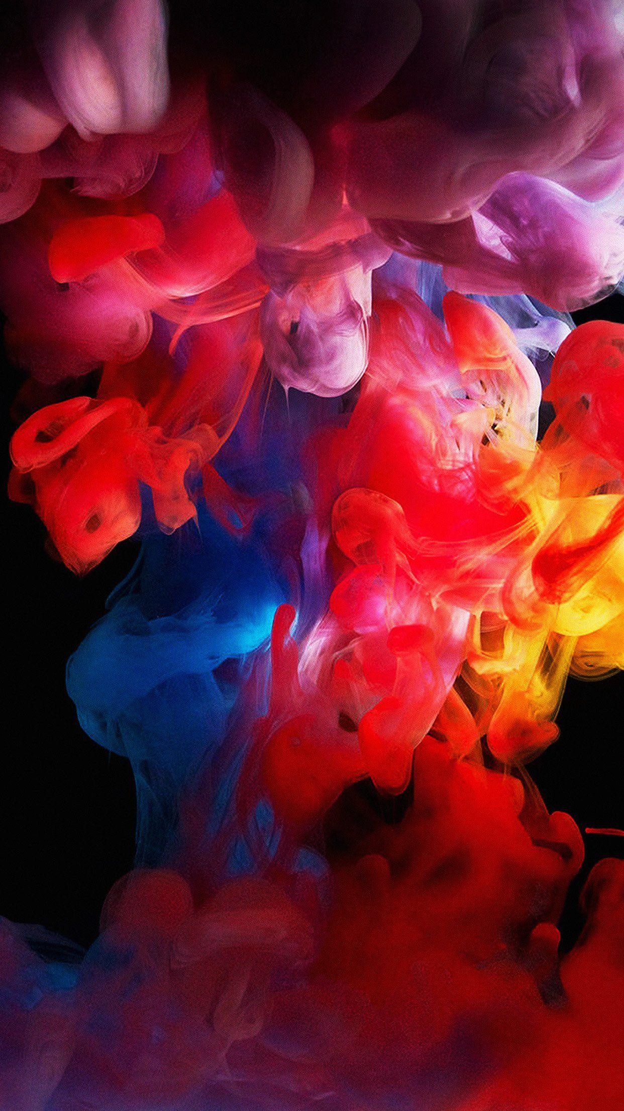 Smoke Color Dark Abstract Fog Art Illust. Colorful Wallpaper