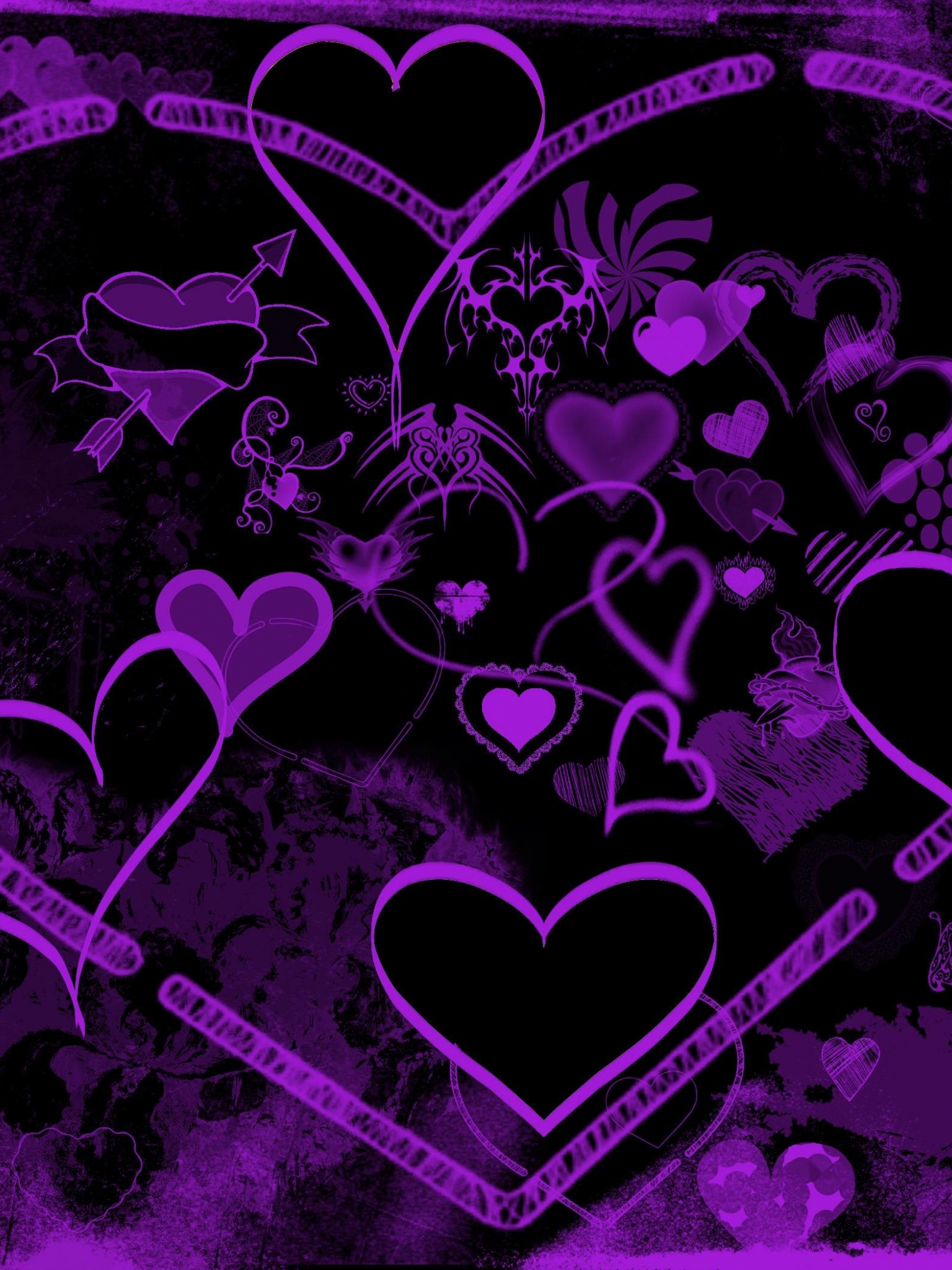 Free download 71 Purple Hearts Wallpaper