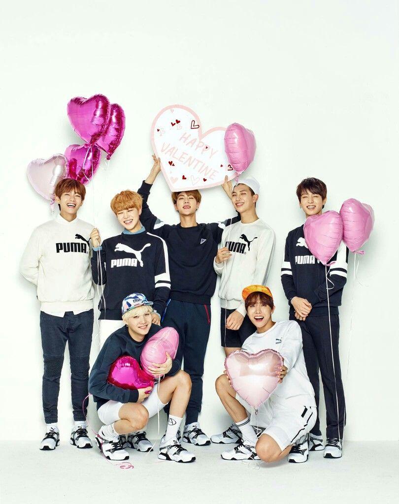 BTS for puma, valentine's, balloons. Bts zodiac signs, Bts