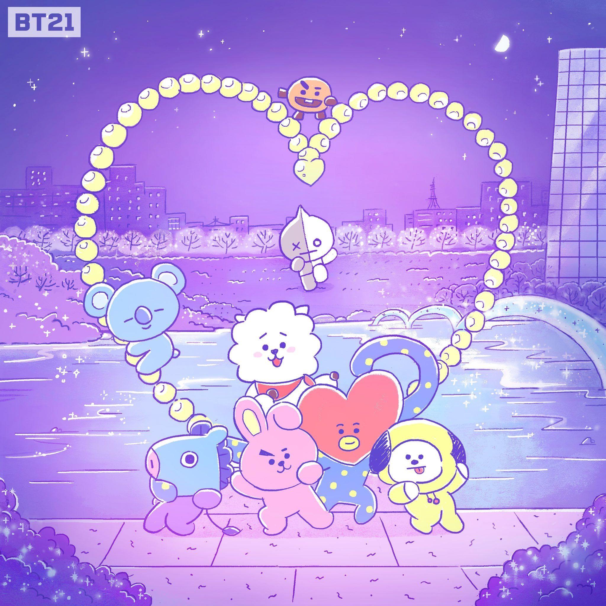 Love from BT21 to A.R.M.Y. Bts wallpaper, Bts chibi, Bts