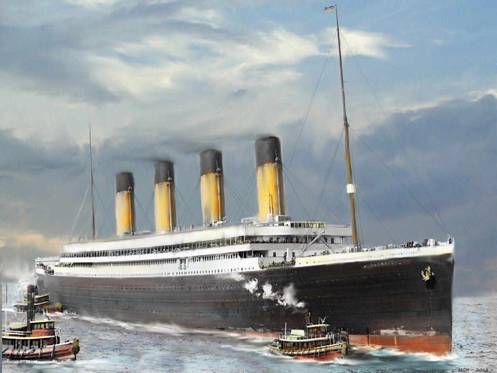 RMS Olympic in New York. Festmények