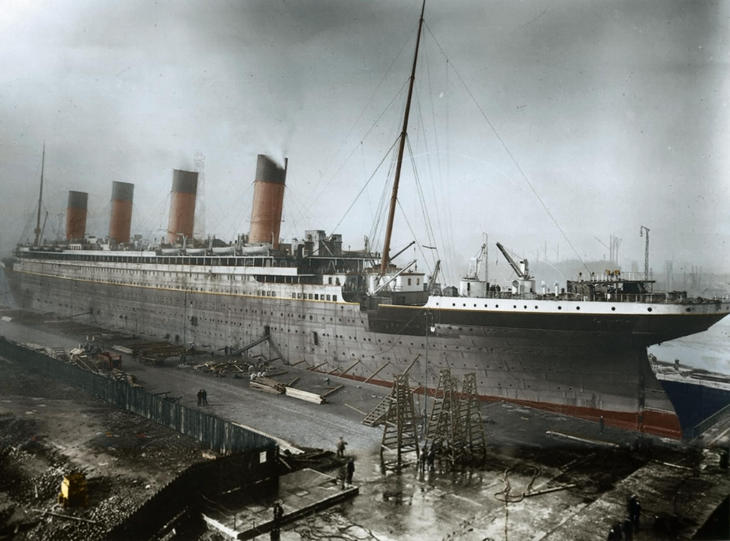 Doomed ship Titanic is pictured as you've never seen her before