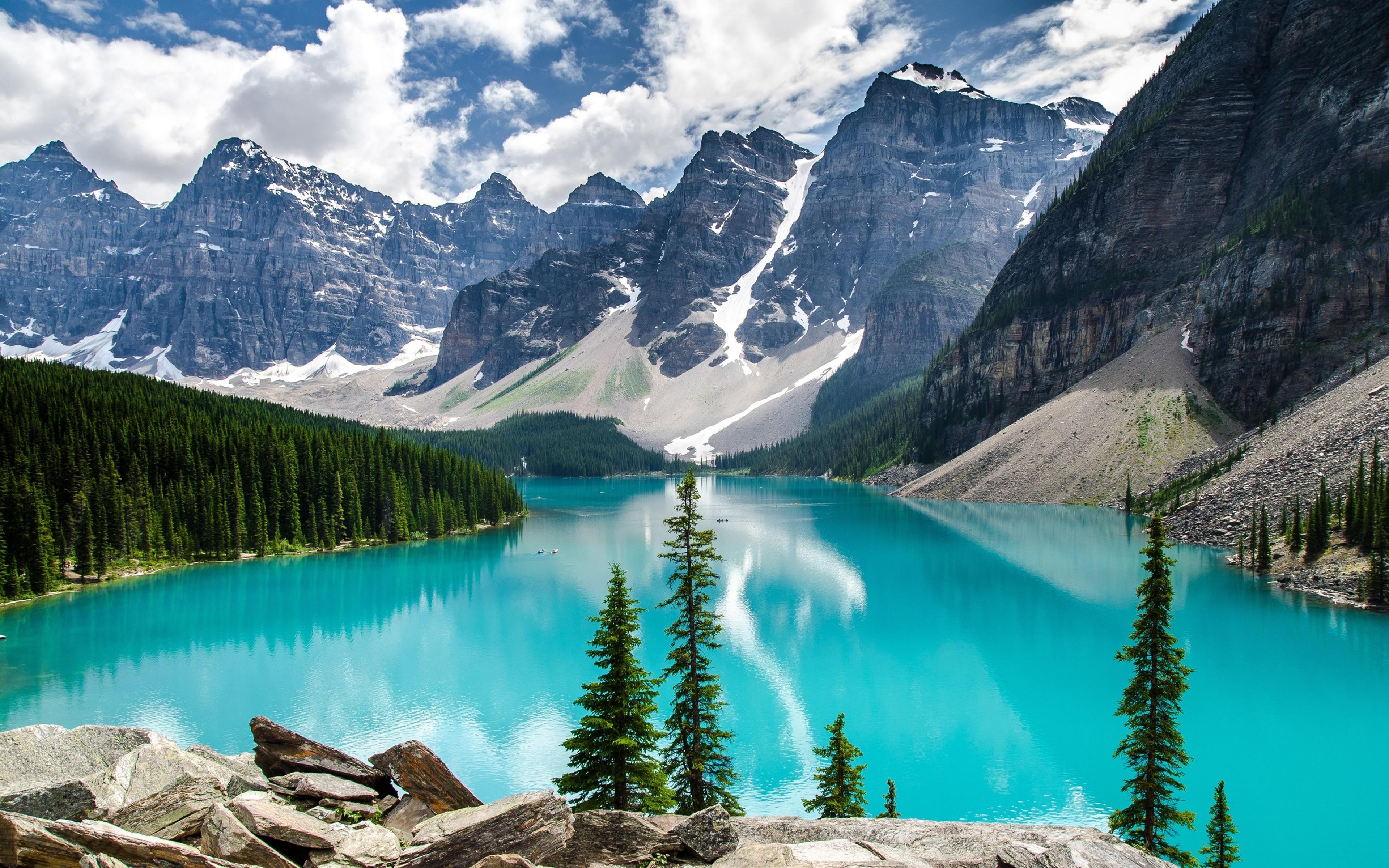 Desktop Wallpaper Banff Canada Moraine Lake, Alberta 3840x2400