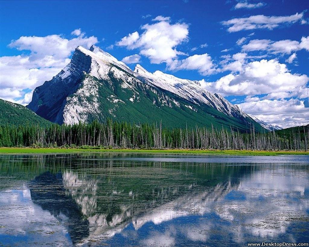 Desktop Wallpaper Natural Background Mount Rundle, Banff