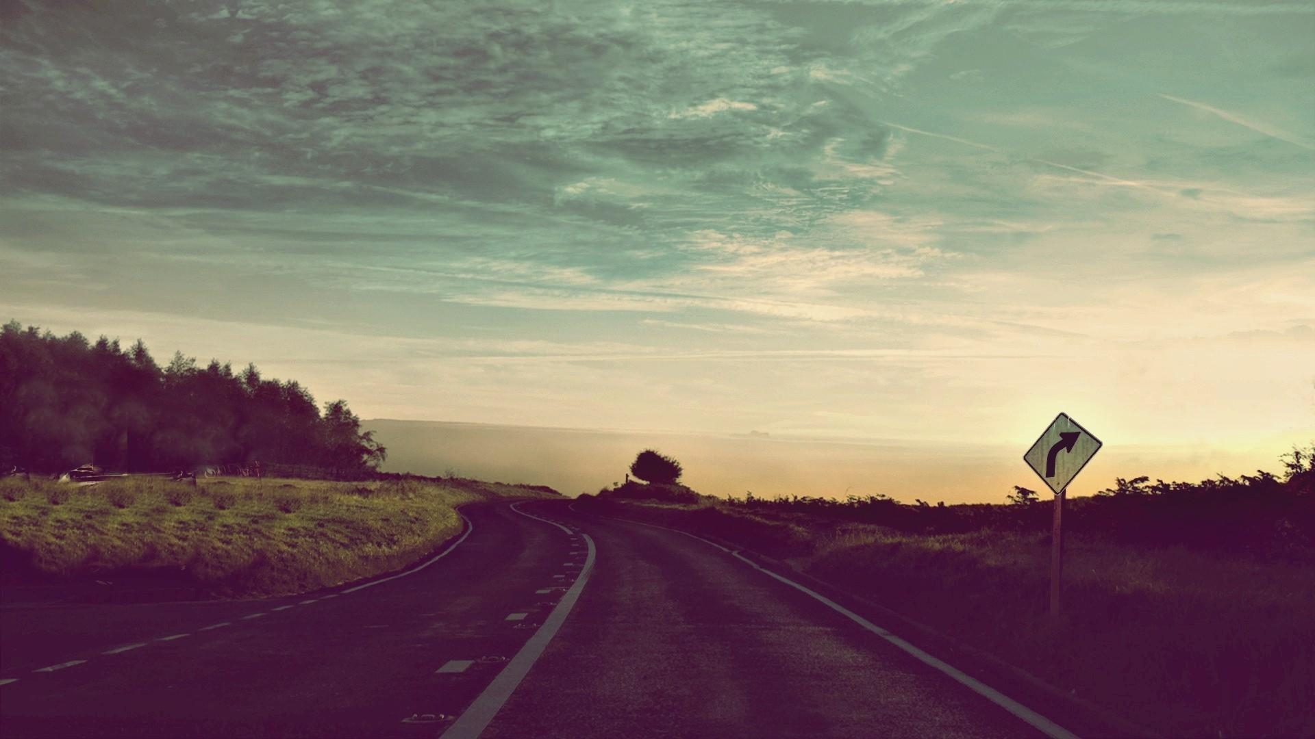 #nature, #road, #clouds, #sunset, #sky wallpaper. General