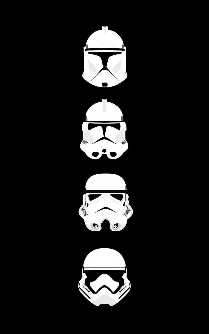 HD wallpaper: star wars clone trooper stormtrooper helmet minimalism portrait display