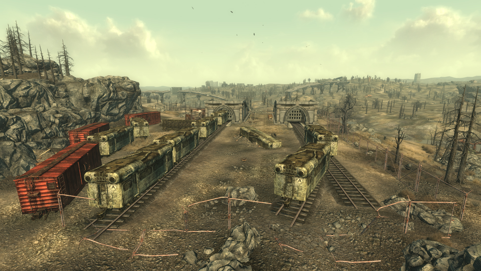 Free download abandoned train yards HD wallpaper for your desktop