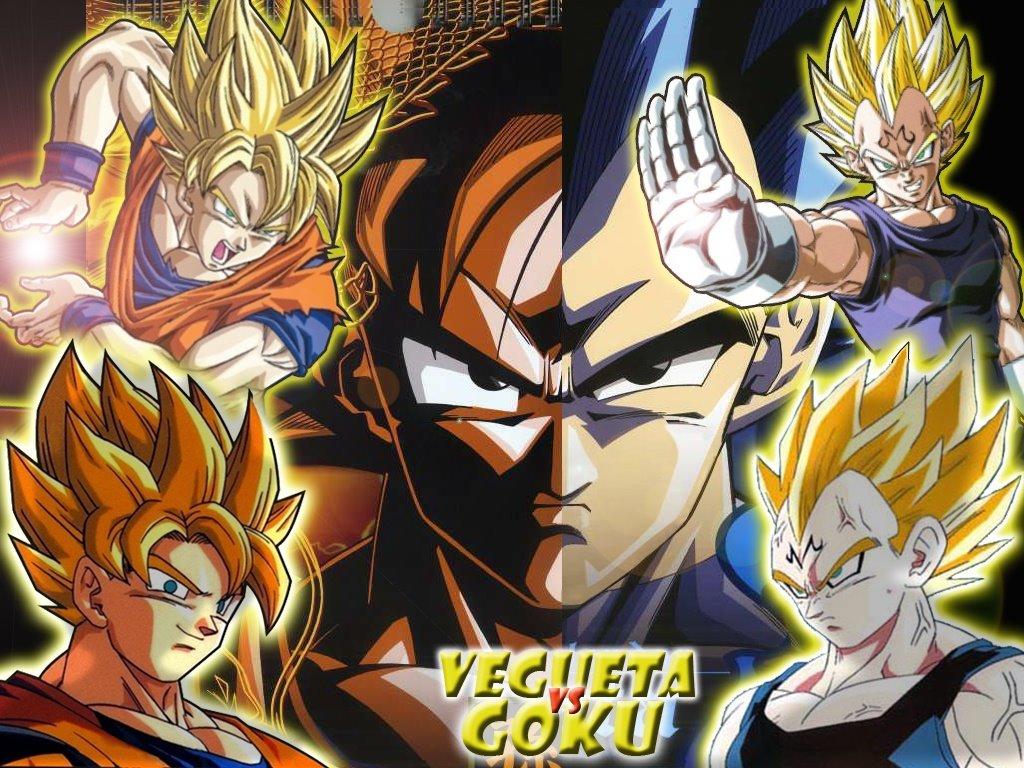Dragon Ball Z Anime Son Goku And Vegeta Super Seiya Vs