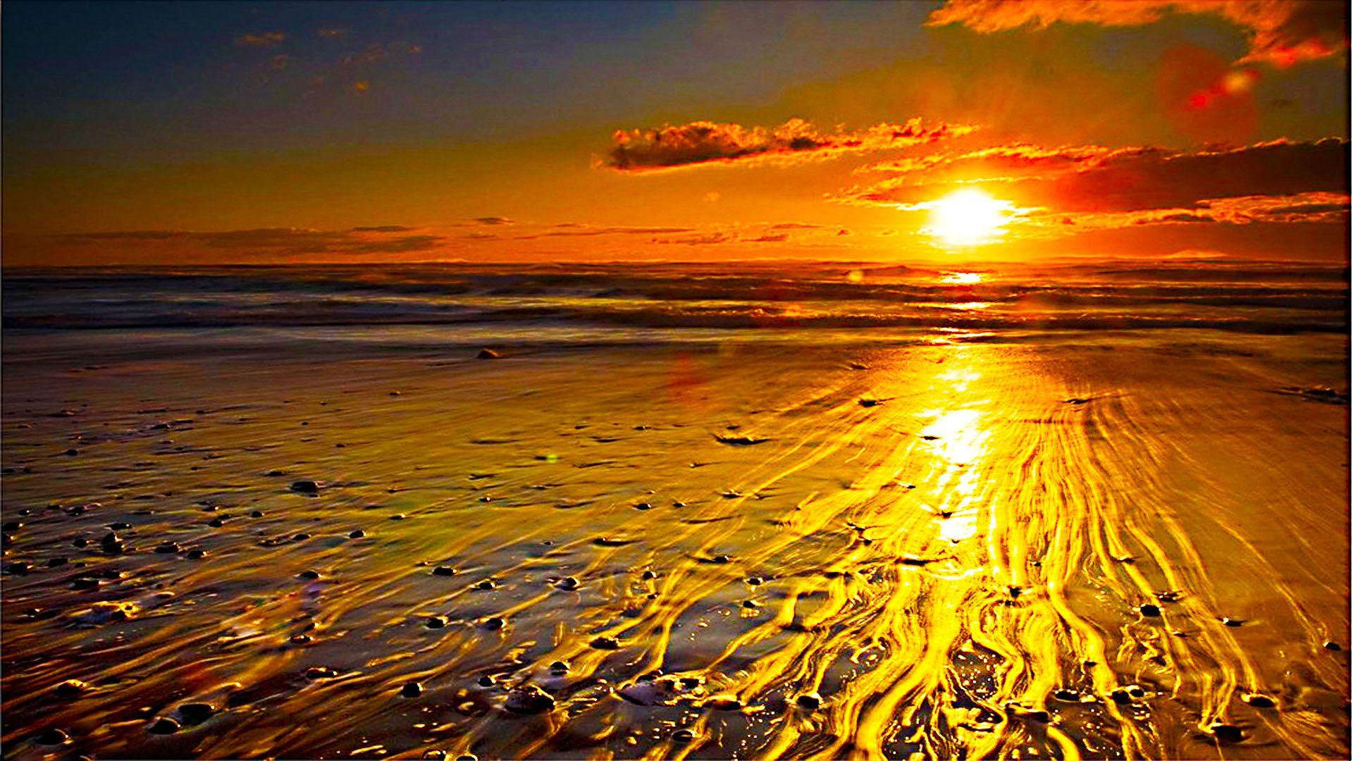 Goreous Golden Sunrise!. Sunrise wallpaper, Beach wallpaper, Sunset