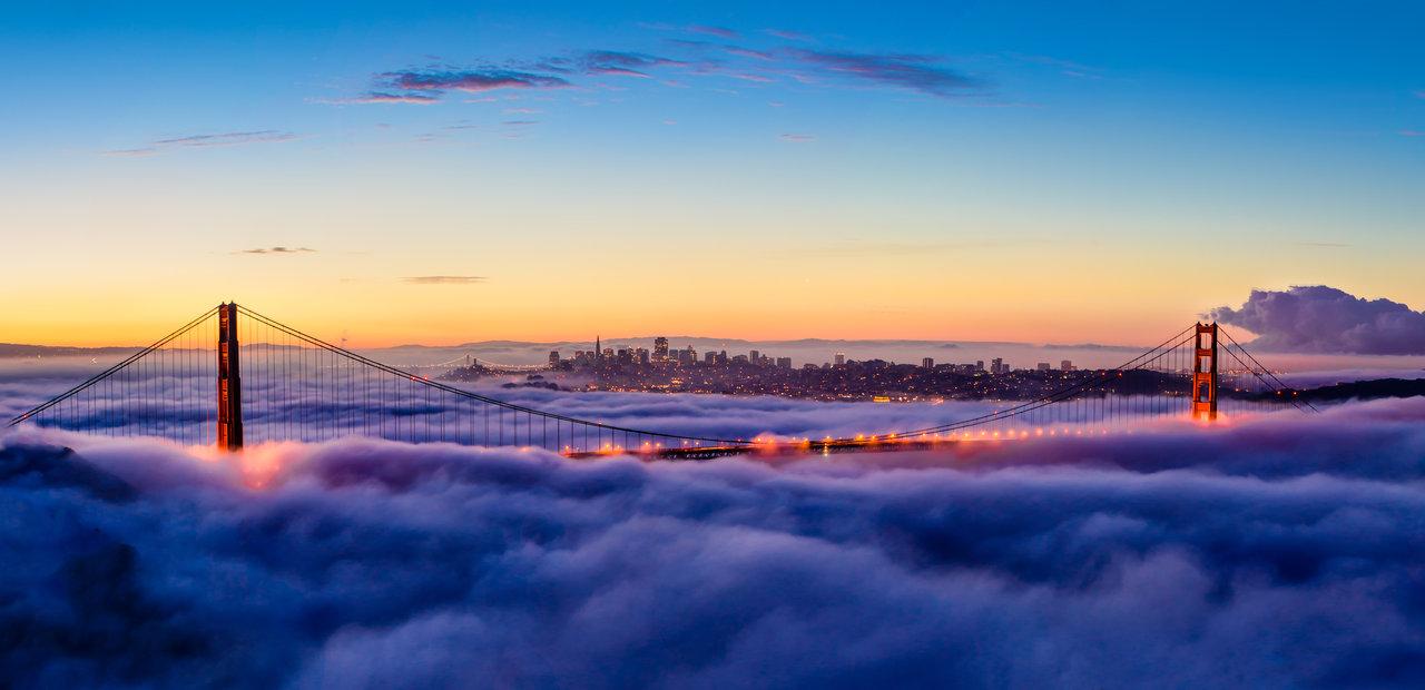 Free download Golden Gate Bridge at sunrise Wallpaper Top